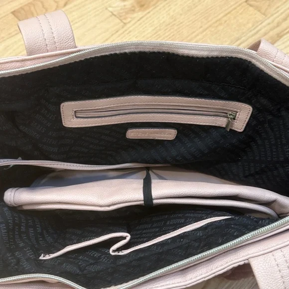 Steve Madden Diaper Bag Quilted Blush Pink - Picture 6 of 15